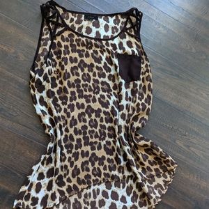 Leopard Print Flowy Blouse